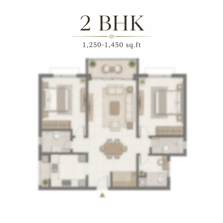 Prestige Rosewood 2 BHK floor plan layout Prestige Rosewood 2 BHK floor plan layout